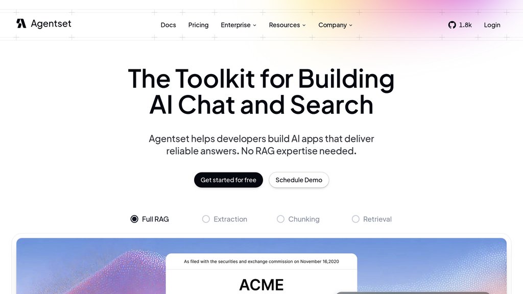 Agentset screenshot