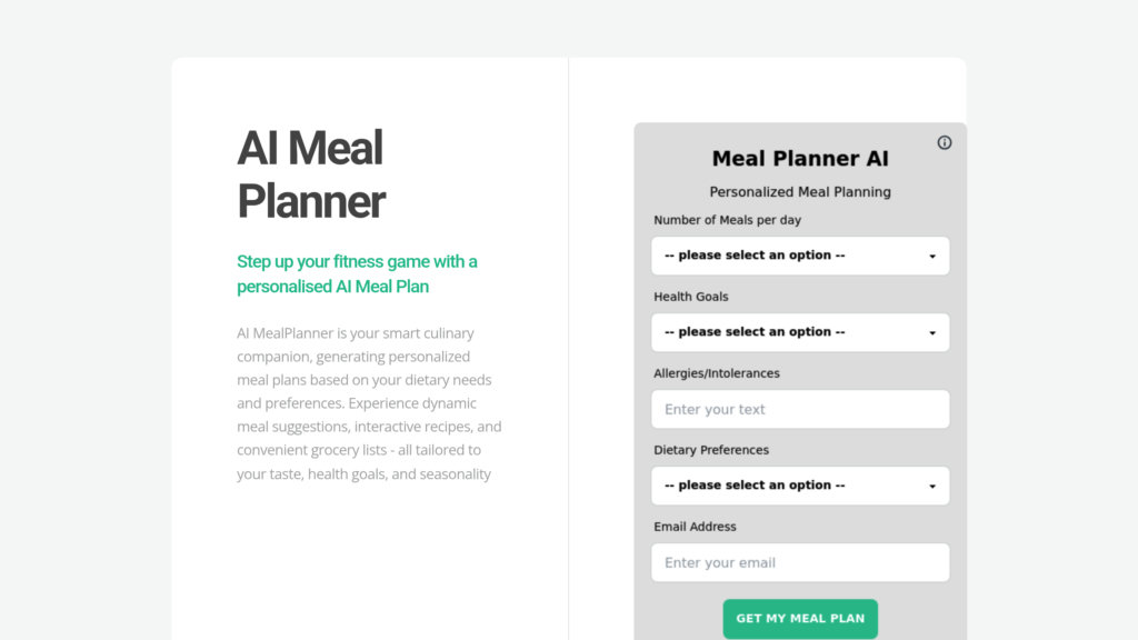 AI Meal Planner screenshot