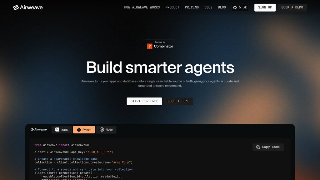 Airweave screenshot