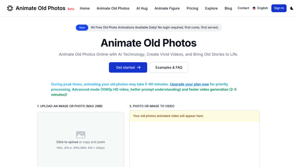 Animate Old Photos screenshot