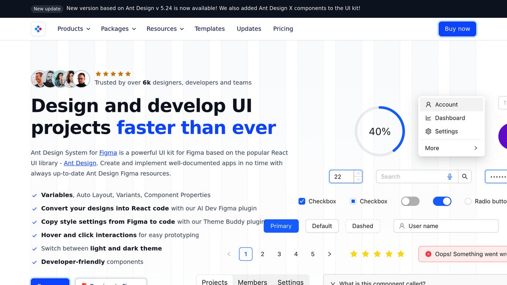 Ant Design System for Figma screenshot