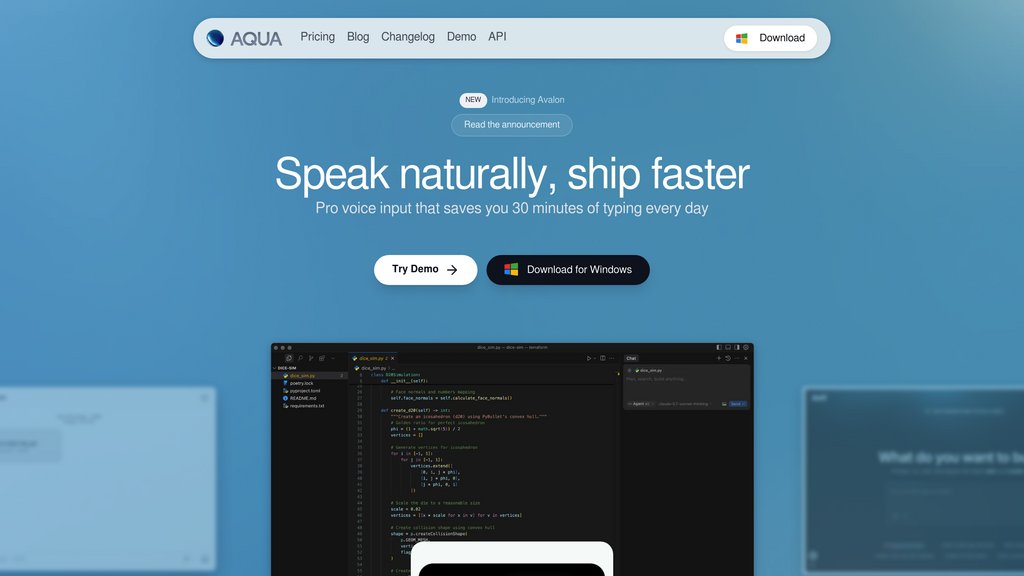 Aqua Voice screenshot