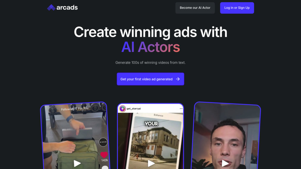Arcads AI screenshot