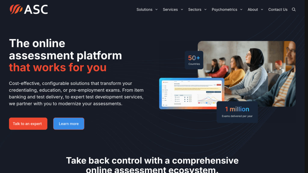 Assess.com screenshot