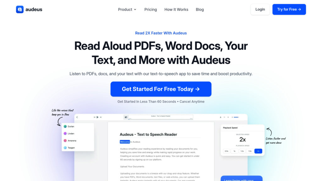 Audeus screenshot