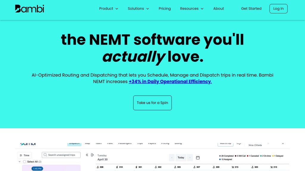 Bambi NEMT Software screenshot