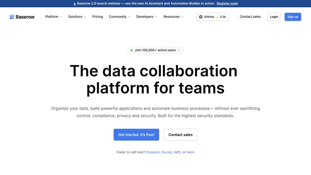 Baserow screenshot