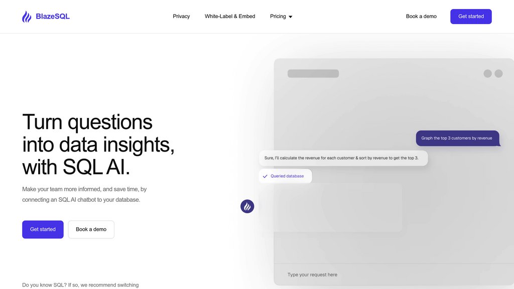 BlazeSQL screenshot