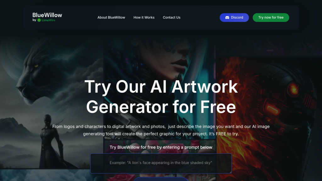 BlueWillow screenshot