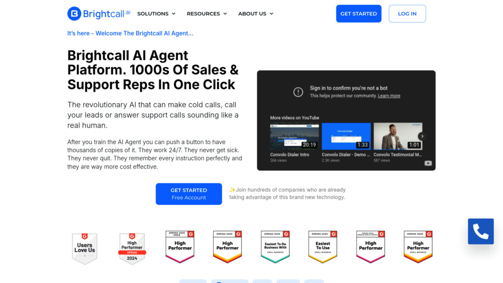 Brightcall AI Agent screenshot