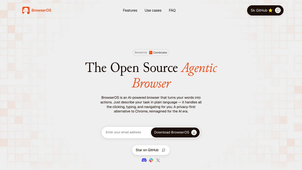BrowserOS screenshot