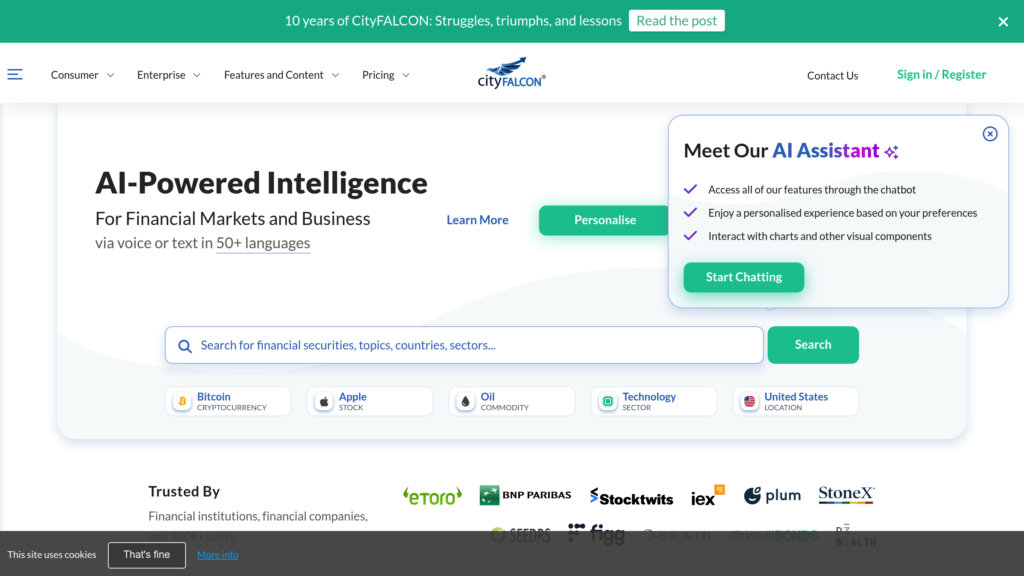 CityFALCON.ai screenshot