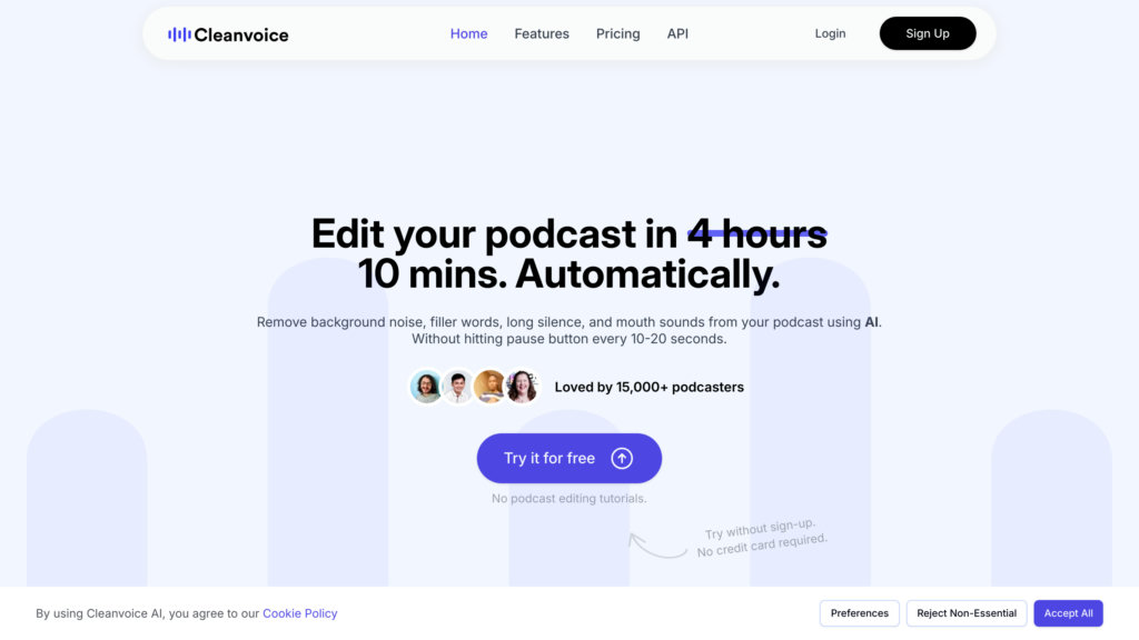 Cleanvoice AI screenshot