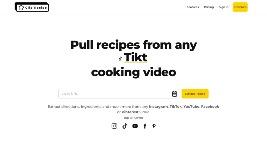 Clip Recipe screenshot