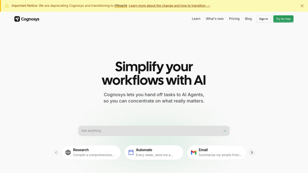 Cognosys AI screenshot