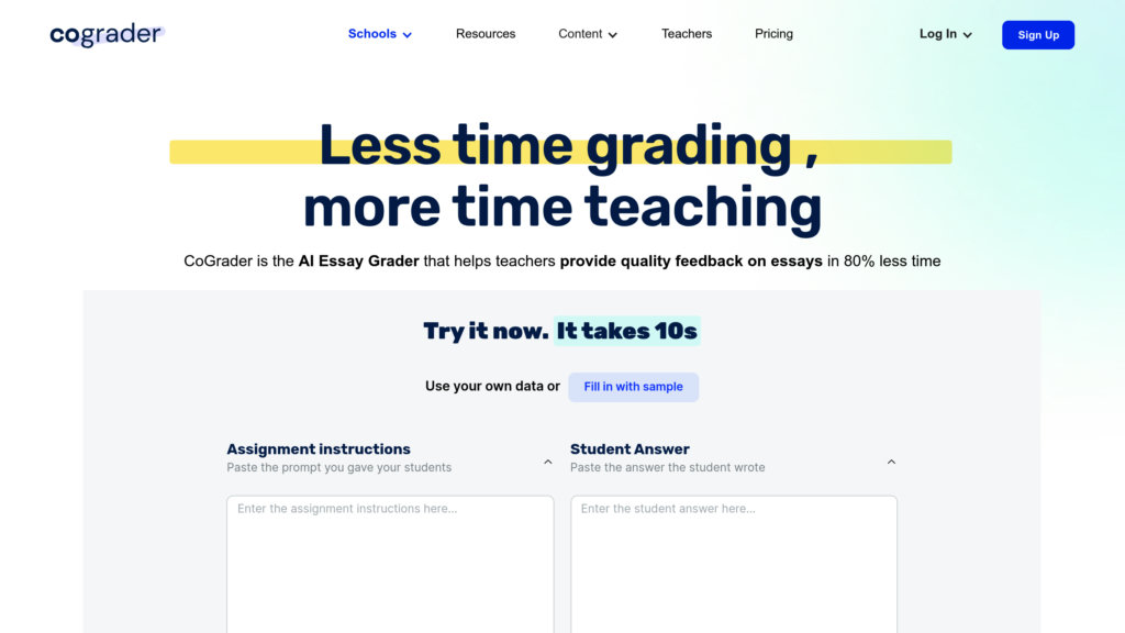 CoGrader screenshot