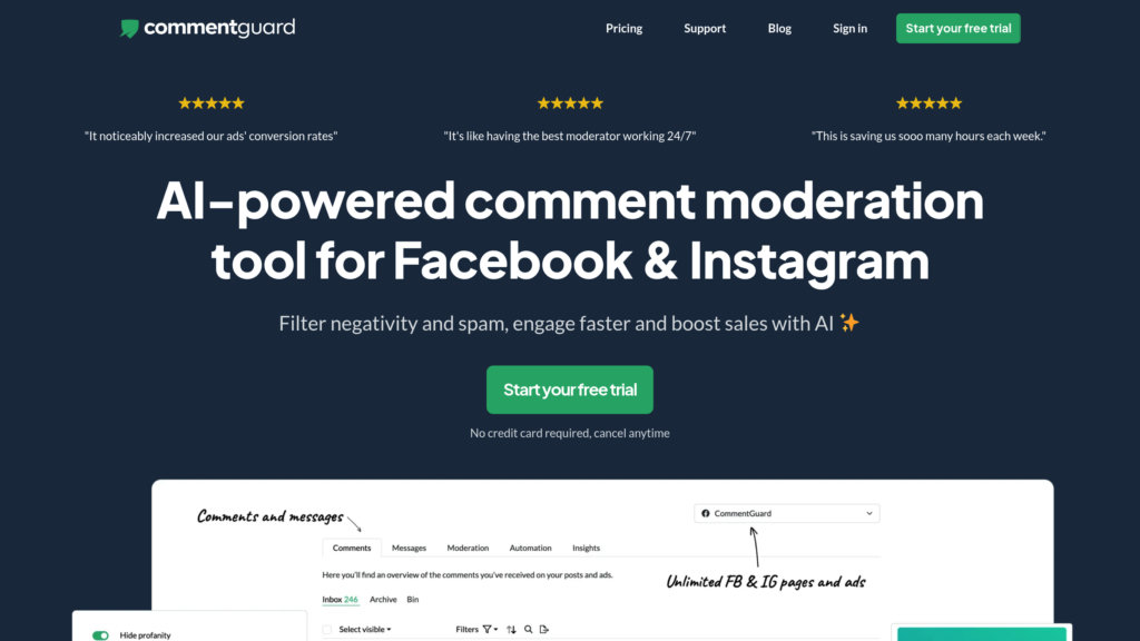 CommentGuard screenshot