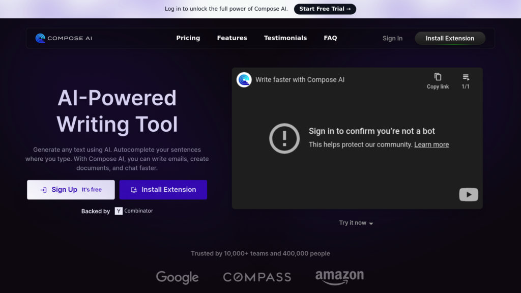 Compose AI screenshot