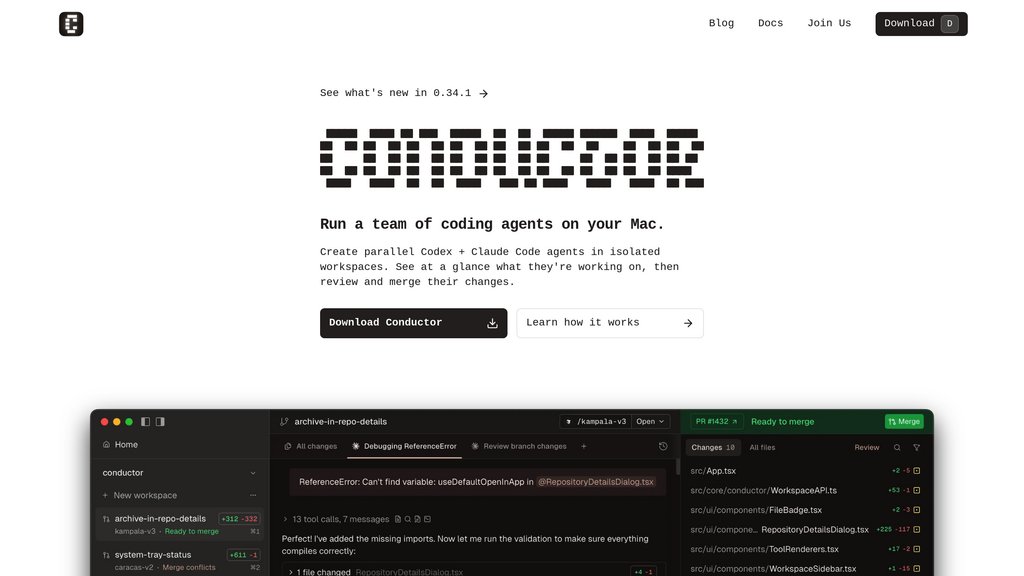 Conductor screenshot