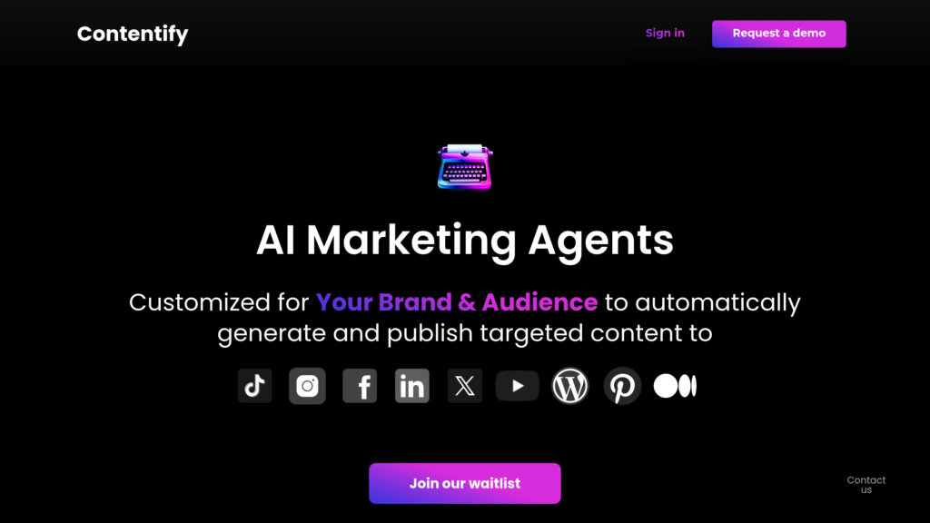 Contentify screenshot
