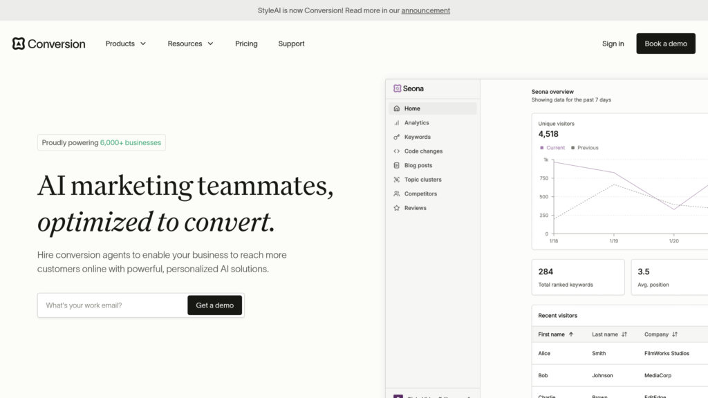 Conversion.ai screenshot