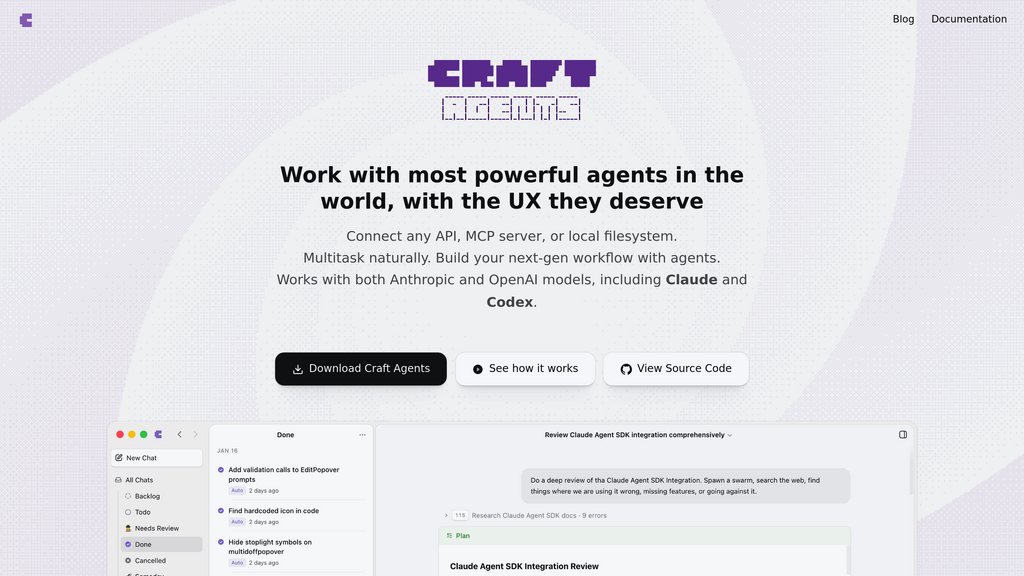 Craft Agents screenshot
