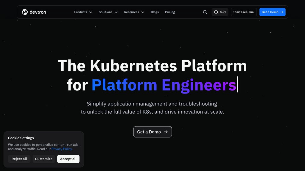 Devtron screenshot