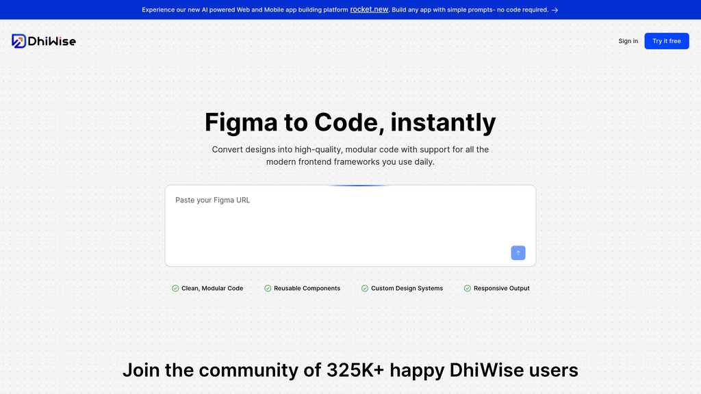 DhiWise screenshot