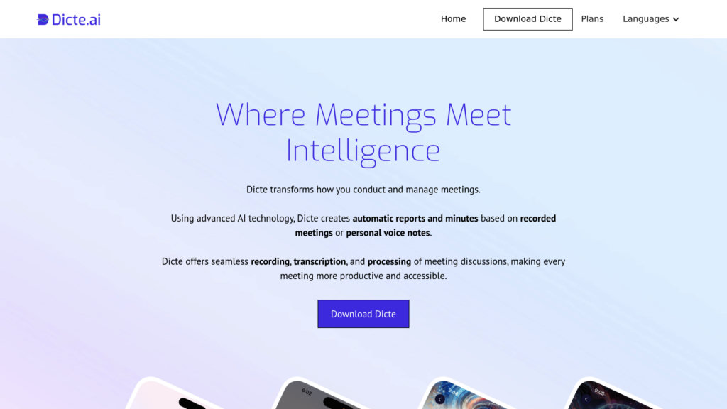 Dicte AI screenshot