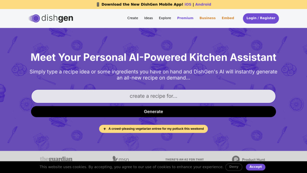 DishGen screenshot