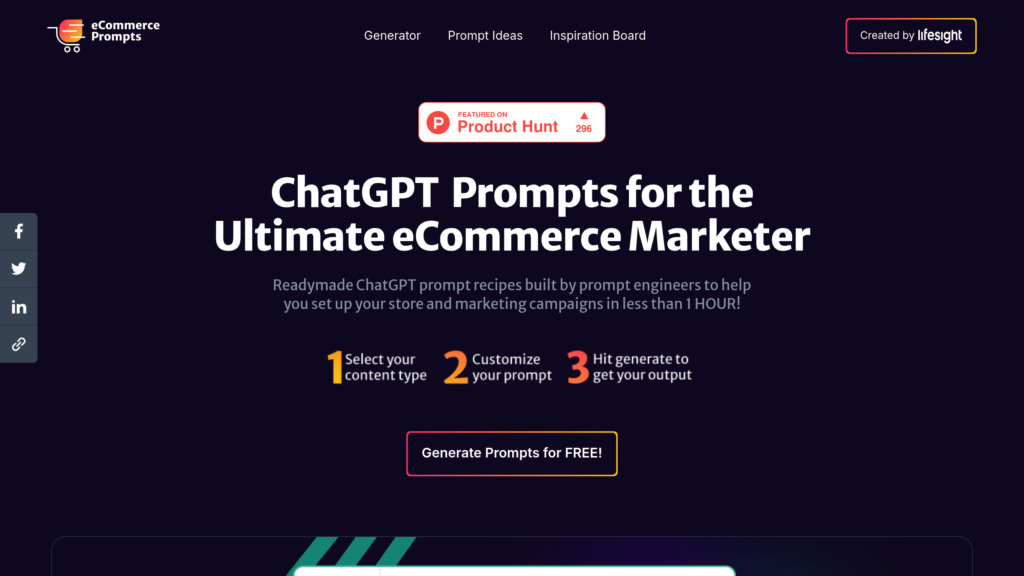 eCommerce Prompts screenshot