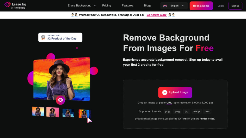 Erase.bg screenshot