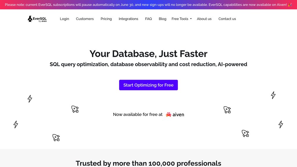 EverSQL screenshot