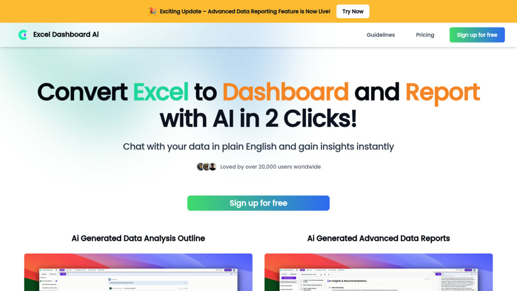 ExcelDashboard AI screenshot