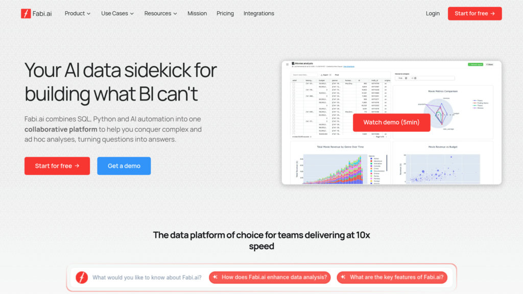 Fabi.ai screenshot
