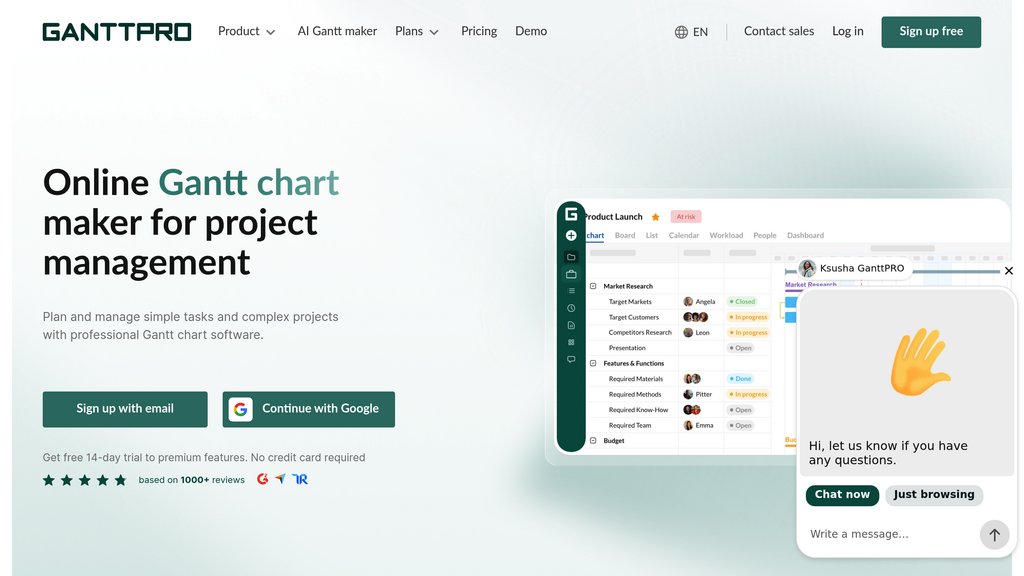 GanttPRO screenshot
