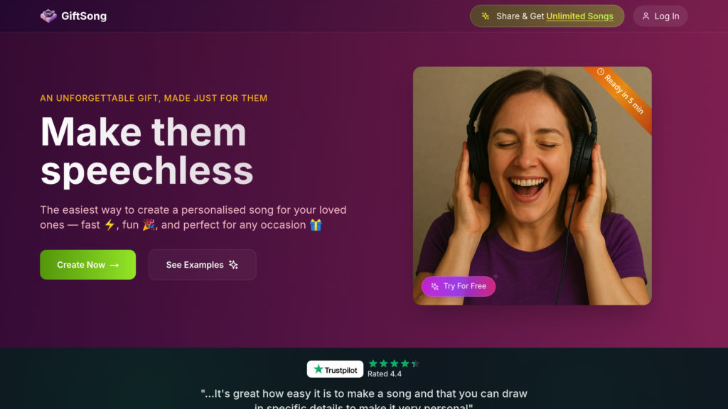 GiftSong.ai screenshot