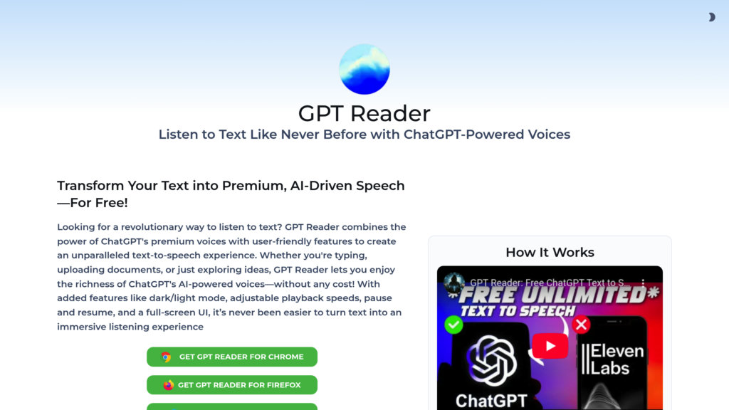 GPT Reader screenshot