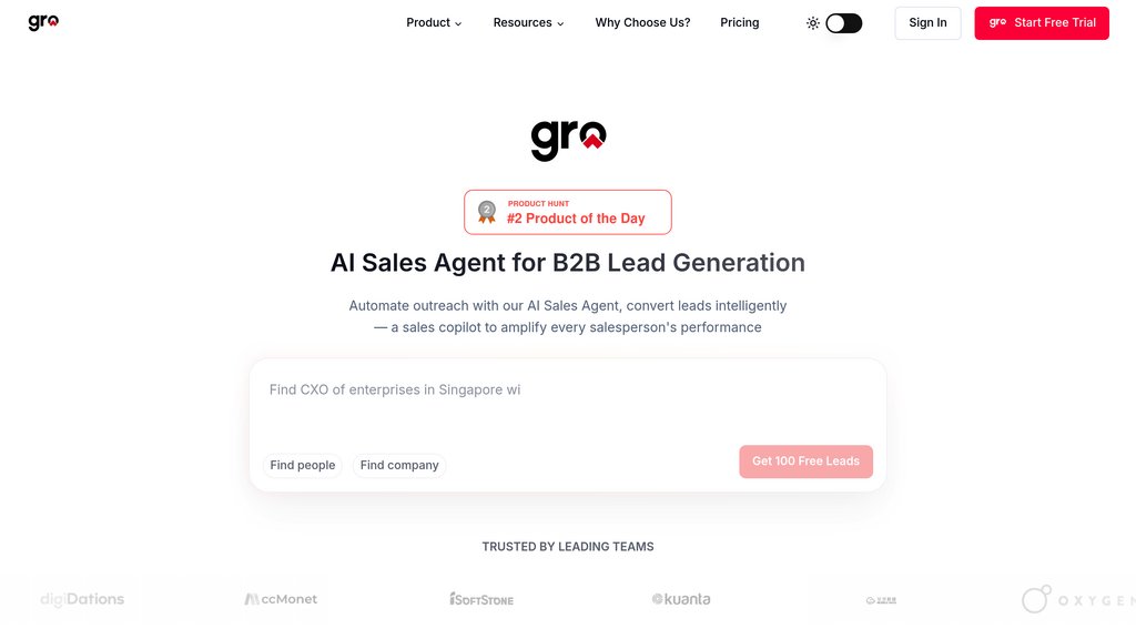 Gro screenshot