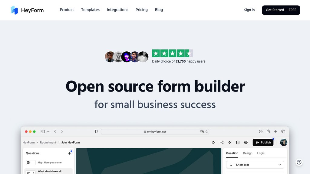 HeyForm screenshot