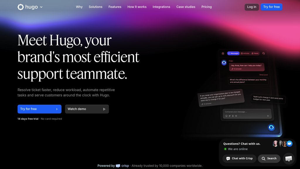 Hugo screenshot