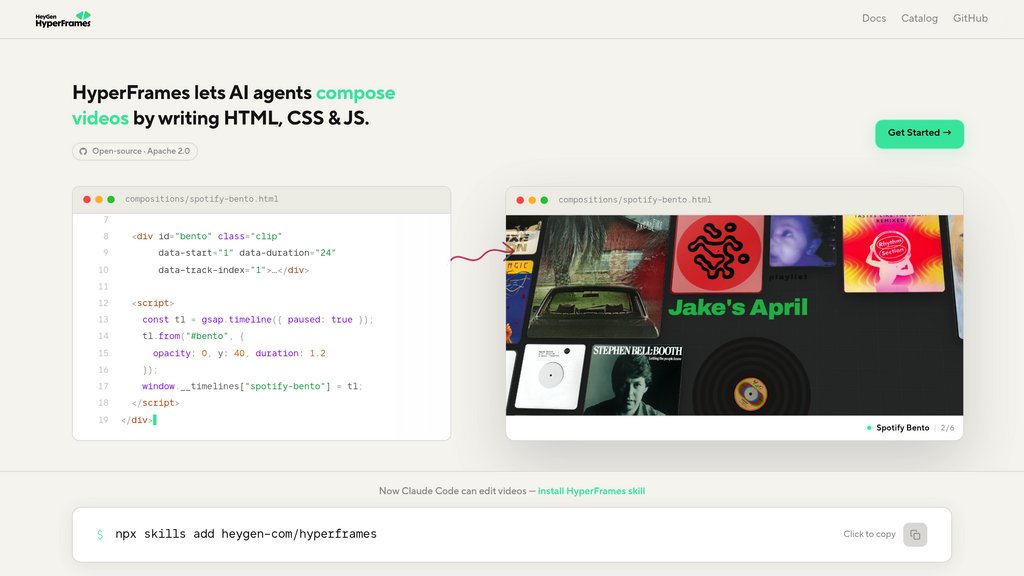 HyperFrames screenshot