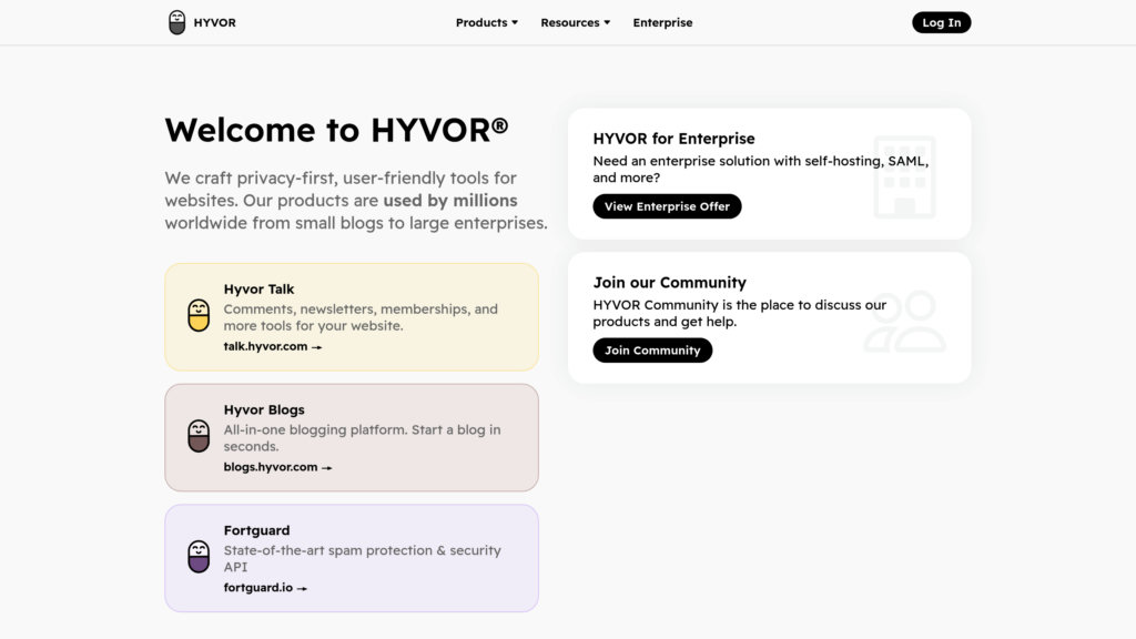 Hyvor screenshot