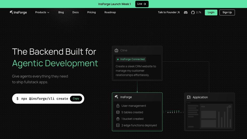 InsForge screenshot