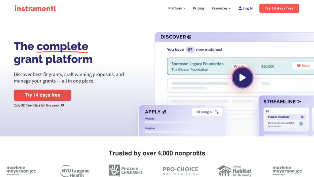 Instrumentl screenshot