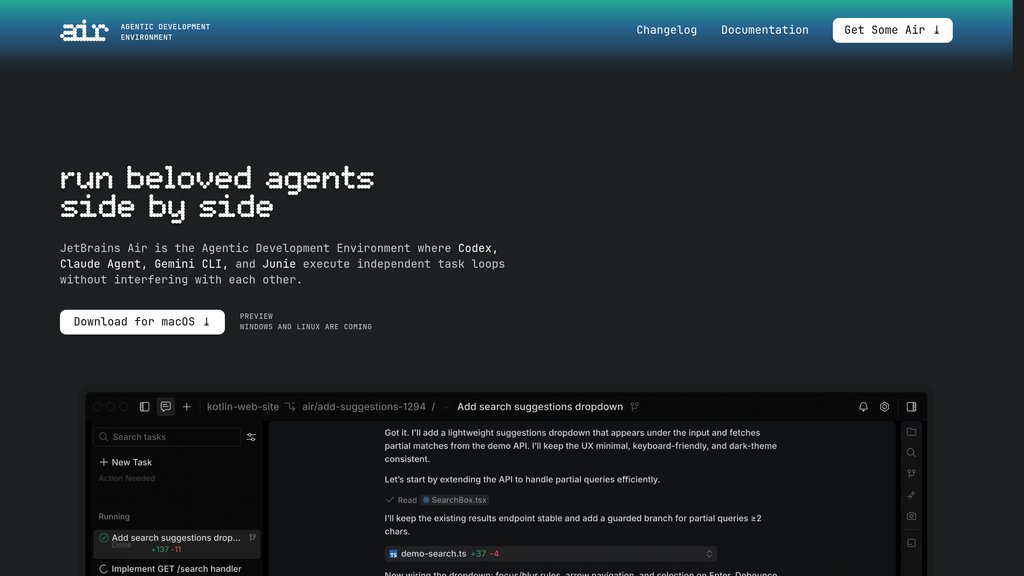 JetBrains Air screenshot
