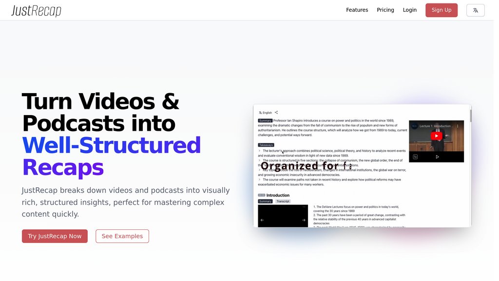JustRecap screenshot