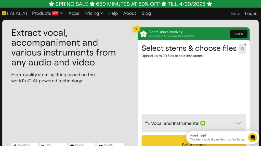 LALAL.AI screenshot