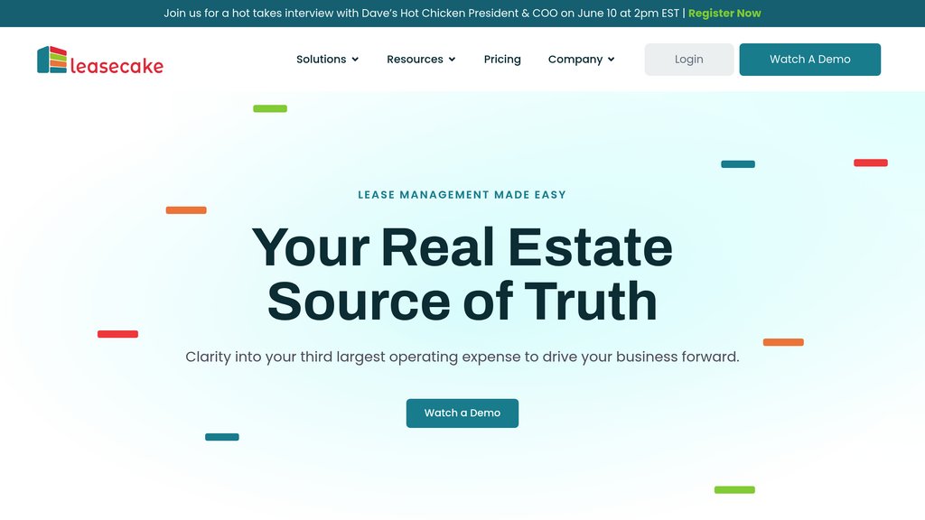 Leasecake screenshot