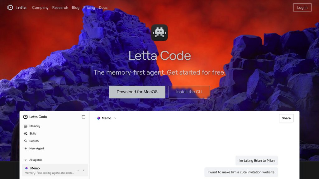 Letta screenshot